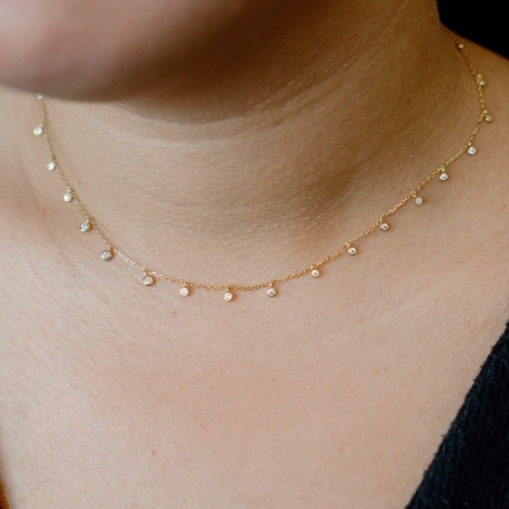 Cupcakes & Cashmere Gold Poppy Shaker Necklace